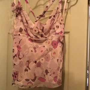 Beautiful pink floral dressy tank